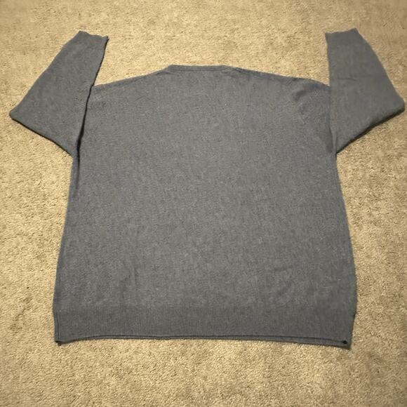 Impermeable Platinum Men XXL Sweater 100% Cashmere Crewneck Pullover Gray - Picture 3 of 9